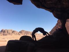 urdvah dhanurasana in Petra Jordan